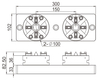  Mandril manual CNC 2 EN 1 D100 con placa base ER-036345