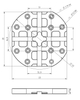 Compatible con sistema 3R Palet 128x128 Elemento de referencia Φ142mm 3R-681-71
